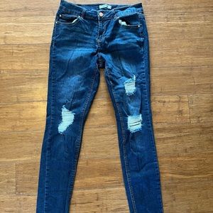 Distressed jeans